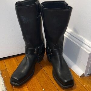 Frye 12R Harness motorcycle boots.